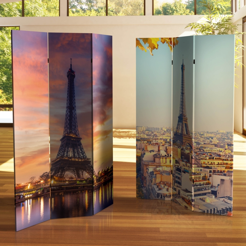 3-Panel Canvas Privacy Screen