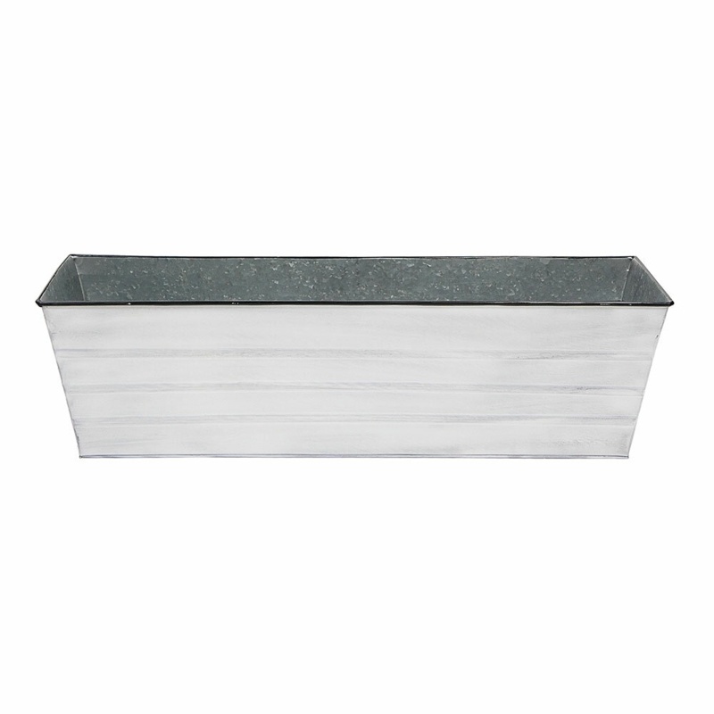 Drennon Nantucket Galvanized Steel Window Box Planter