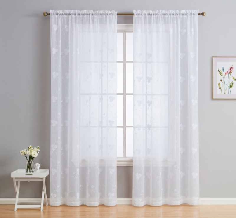 Dresha Polyester Sheer Curtain Pair