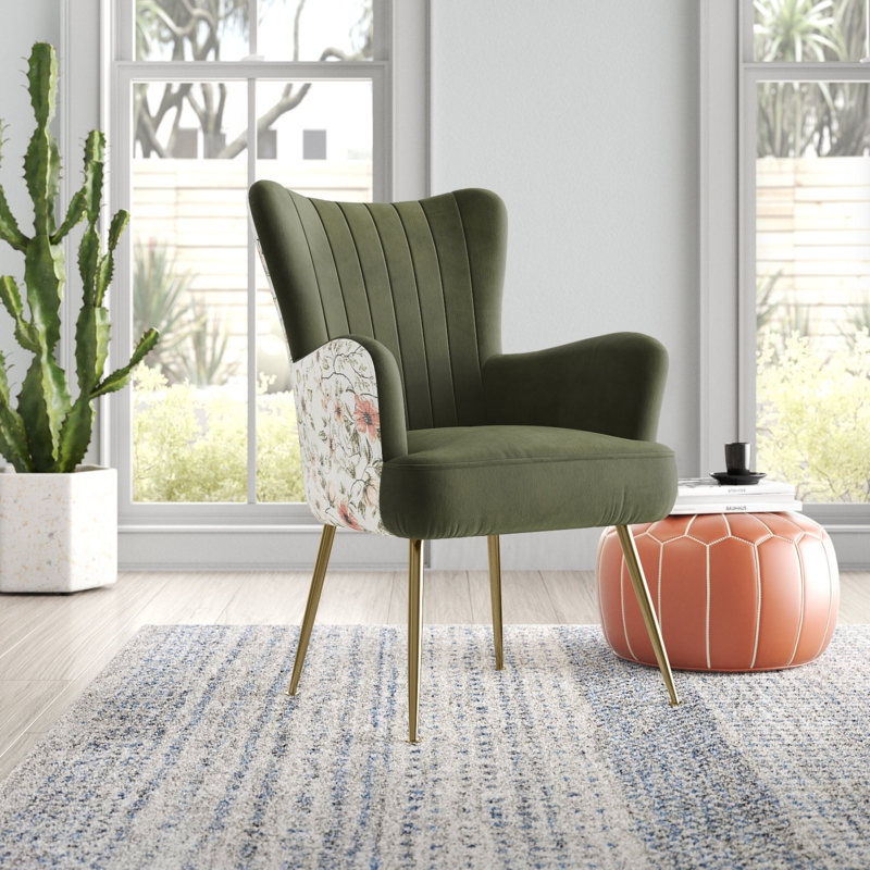 Boho-Inspired Wingback Armchair