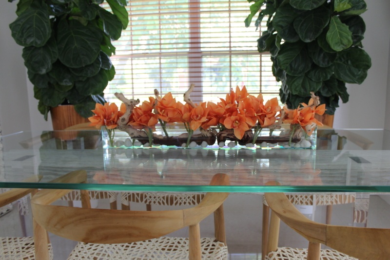 Driftwood Cymbidium Orchid Centerpiece in Planter