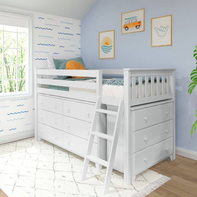 Drina Twin Solid Wood Loft Bed by Harriet Bee