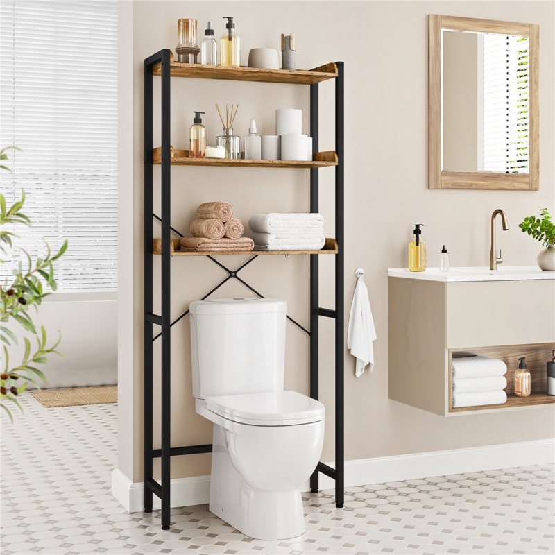 Dundee Metal, Manufactured Wood Freestanding Over-The-Toilet Storage