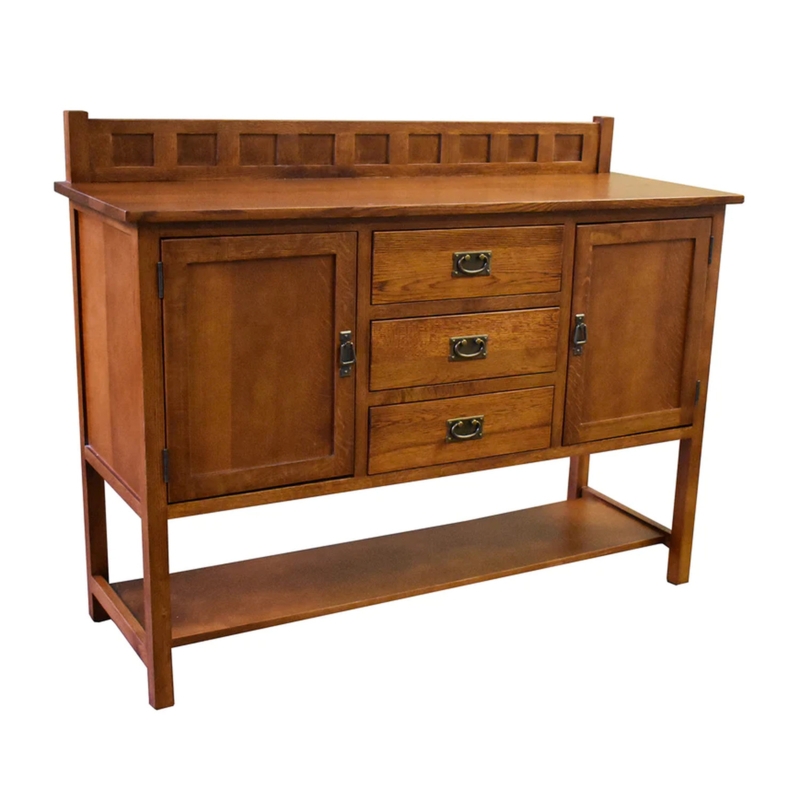 Quarter Sawn Oak Cabinet with Drawers and Shelves