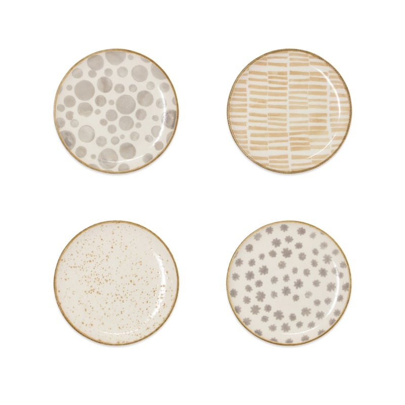 Earth Assorted 4 Piece Appetizer Plate Set