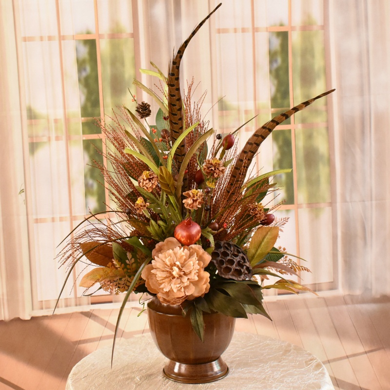 Earthtone Mixed Floral Arrangement in Vase