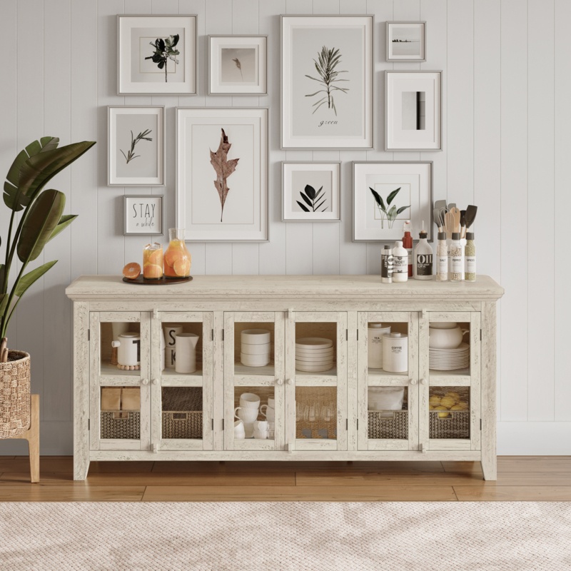 Eau Claire 70'' Wide Acacia Solid Wood Sideboard
