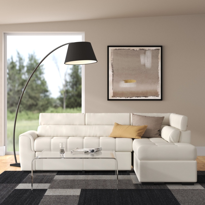 L-Shaped Sectional Convertible Sofa Bed