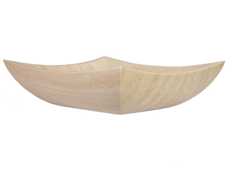 Eden Bath Zen 14.75'' Beige Stone Rectangular Vessel Bathroom Sink