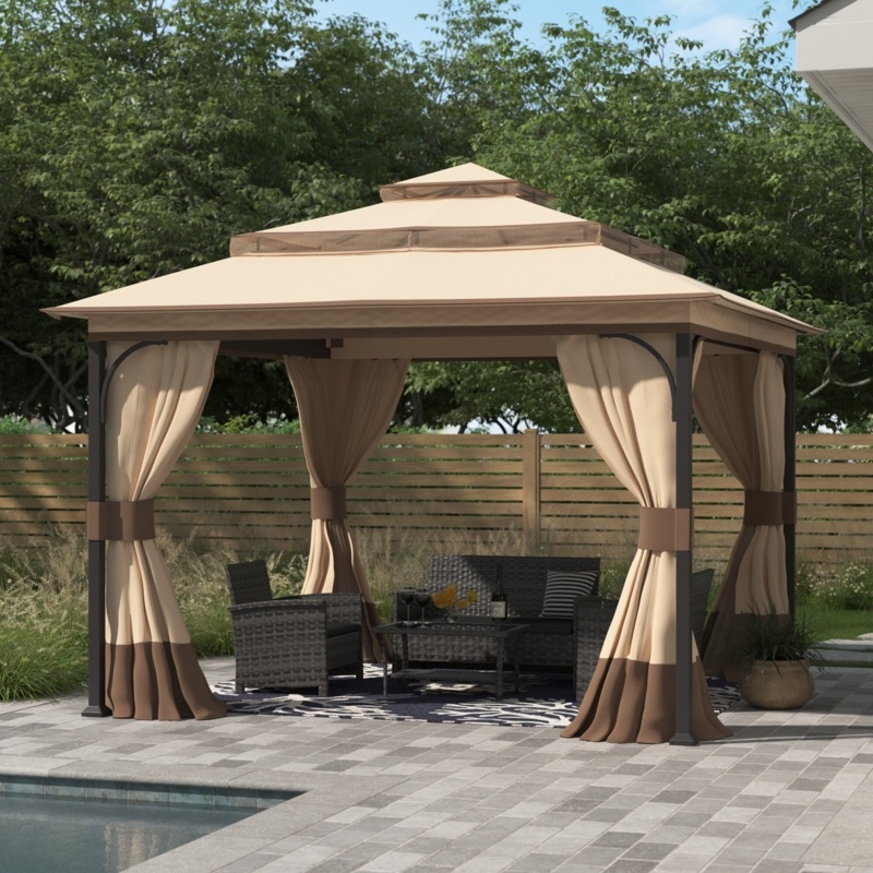 Edmonton 13 Ft. W x 13 Ft. D Steel Patio Gazebo