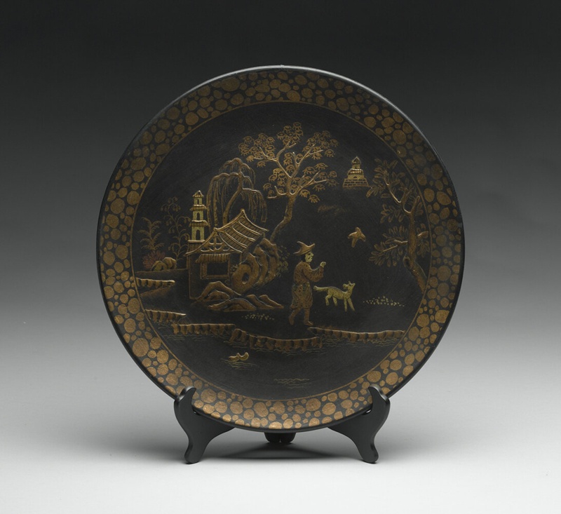 Hand-Painted Chinoiserie Decorative Plate