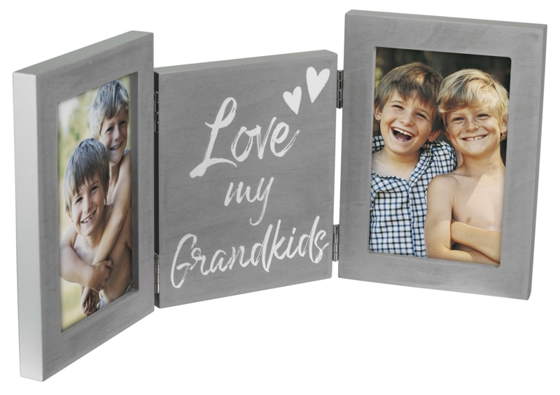 Grandkid Themed Hinged Wood Tri-Fold Panels