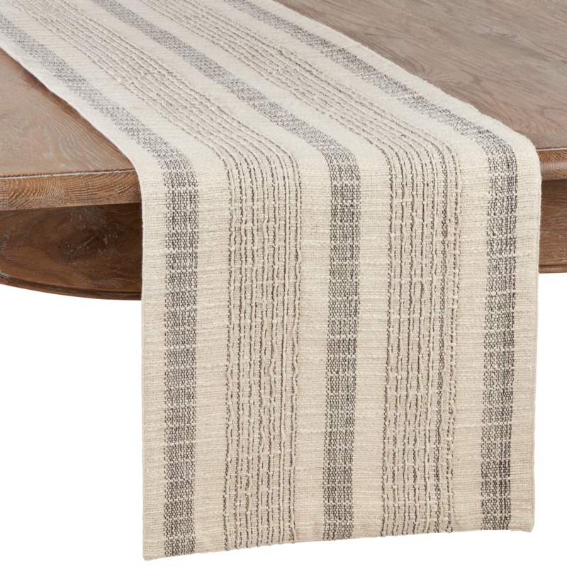 Eisenman Rectangular Striped Cotton Table Runner