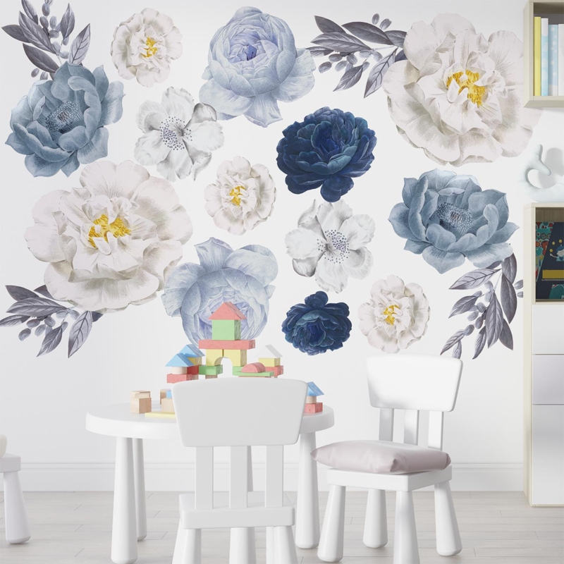 Elegant Oversized Peonies Stickers Set