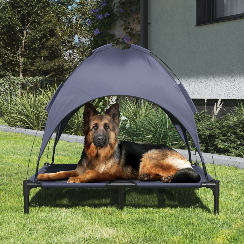 Elevated Cat Bed with Canopy
