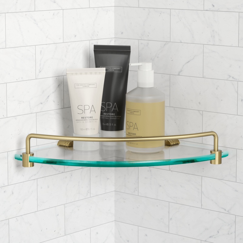Elie Triangle Metal Corner Shelf