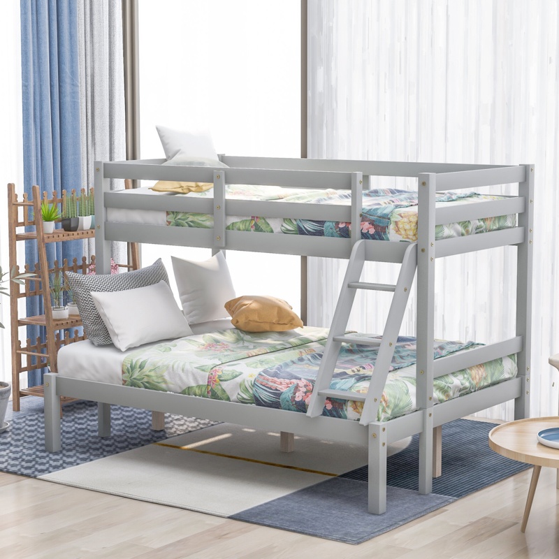 Eligia Twin Over Full Solid Wood Standard Bunk Bed by Harriet Bee