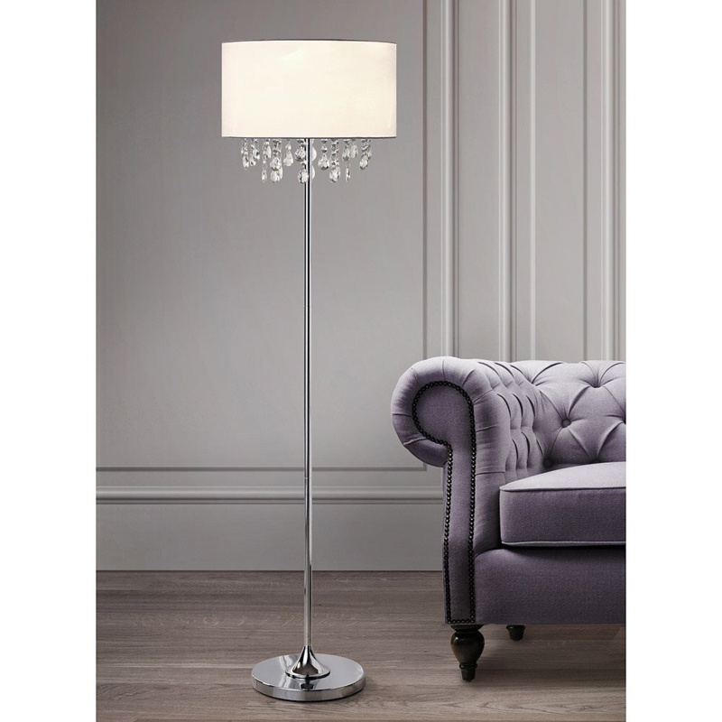 Elina Crystals 61" Traditional Floor Lamp