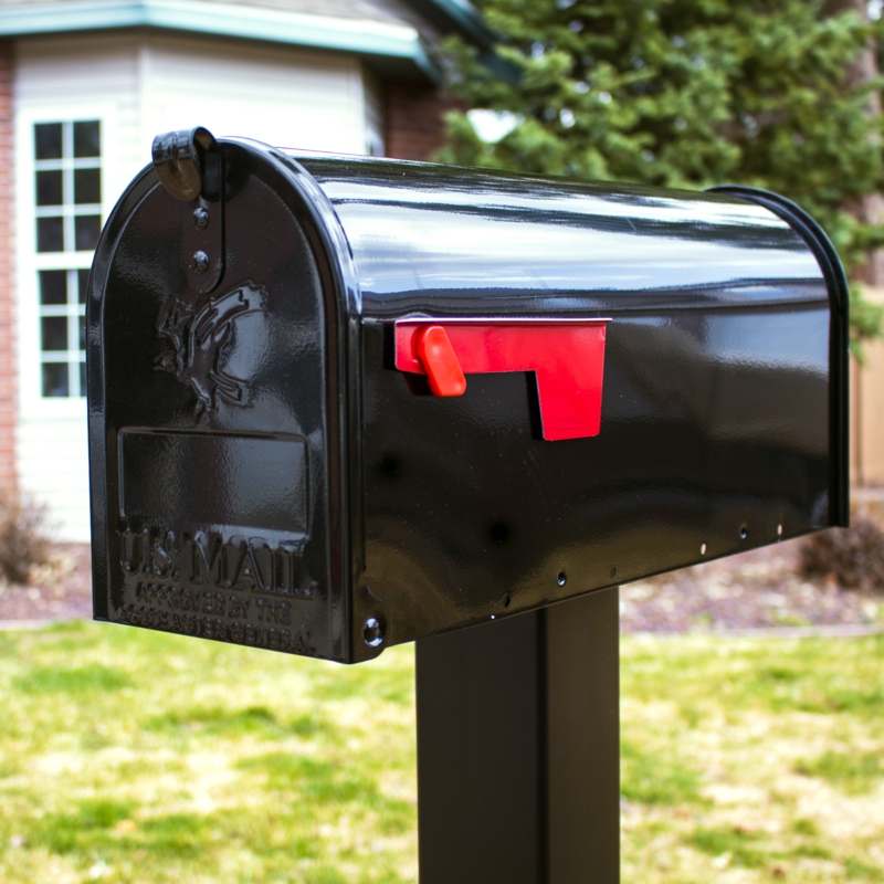 Matte Finish Post-Mount Mailbox