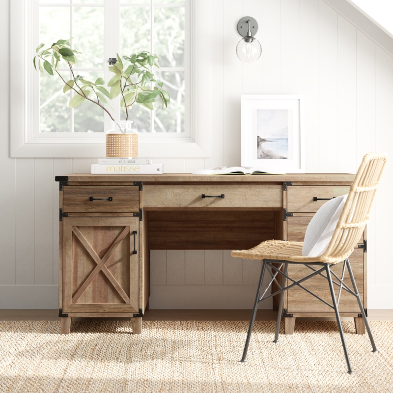 Farmhouse Executive Desk with Storage
