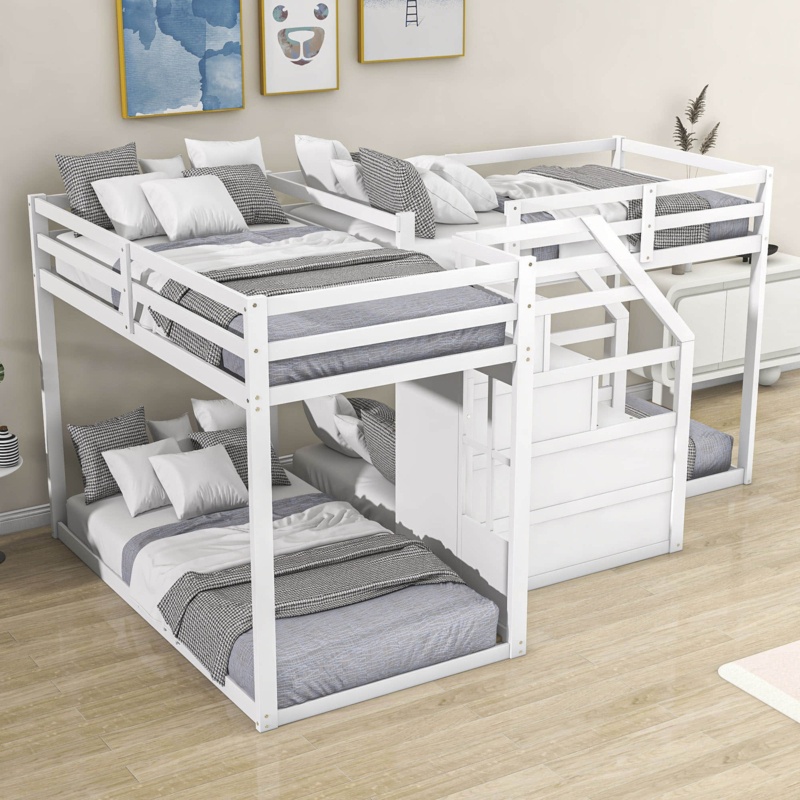 Elron Twin Over Twin Triple / Quad Bunk Bed by Harriet Bee