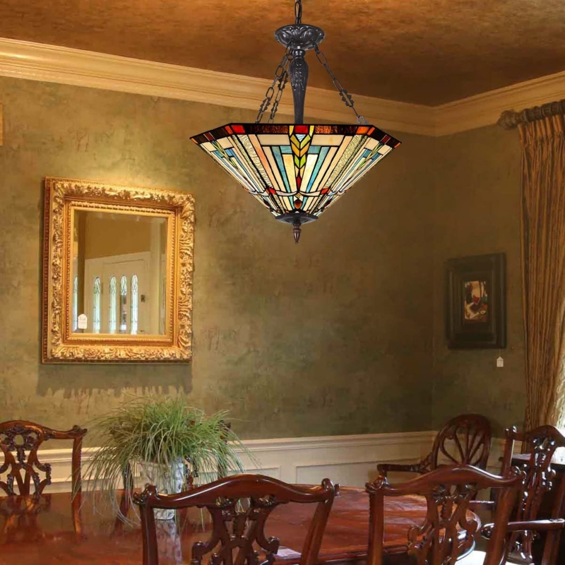 Hexagon Tiffany Pendant Light Fixture