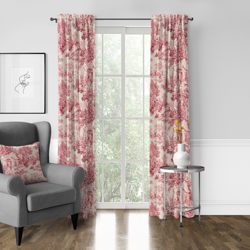 Elysees 100% Cotton Room Darkening Curtain Panel