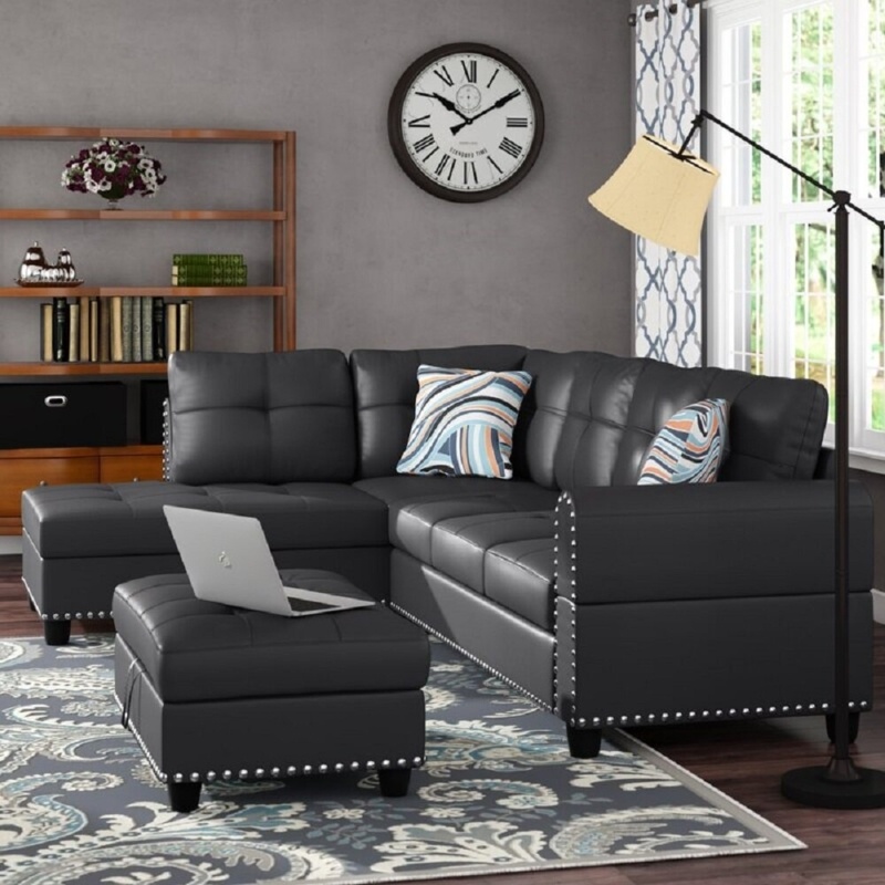 Emberley 2 - Piece Vegan Leather Sectional