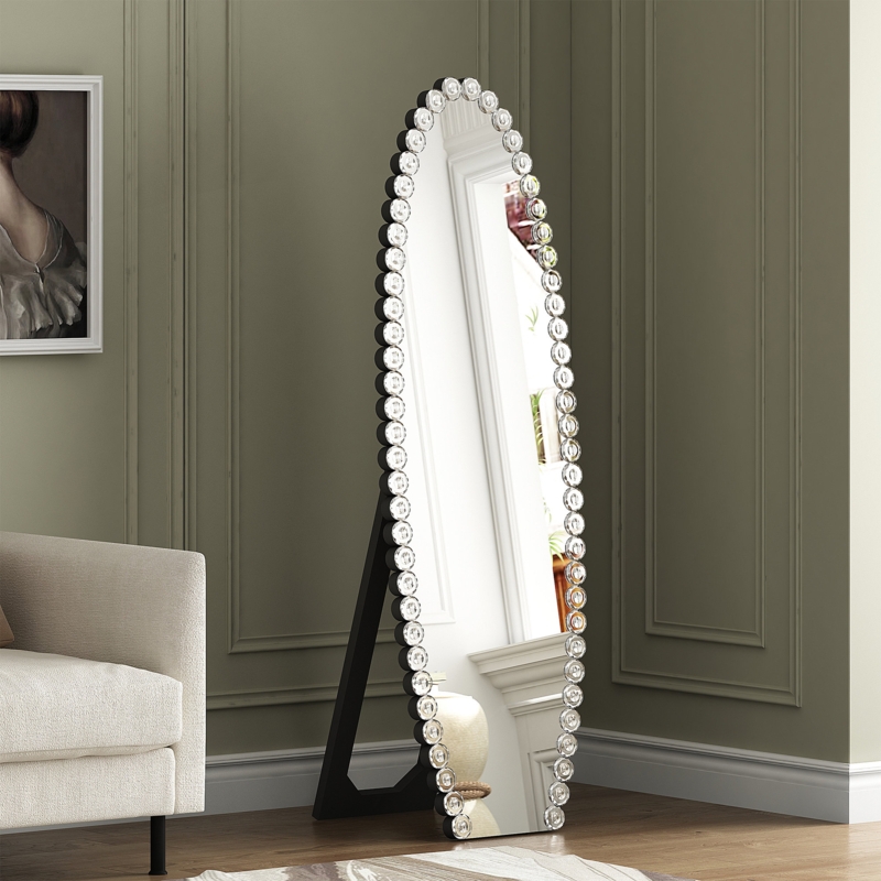 Crushed Diamond Full-Length Floor Mirror