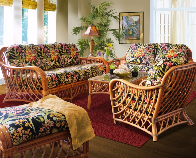 Cinnamon Rattan Conversation Set