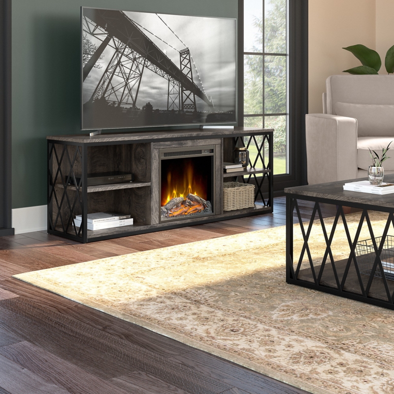Electric Fireplace TV Stand for 70 Inch TV
