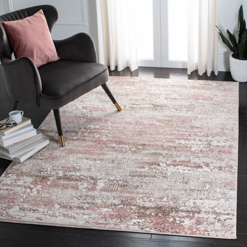 Erlandson Machine Woven / Power Loomed Jute/Sisal Beige/Pink Rug