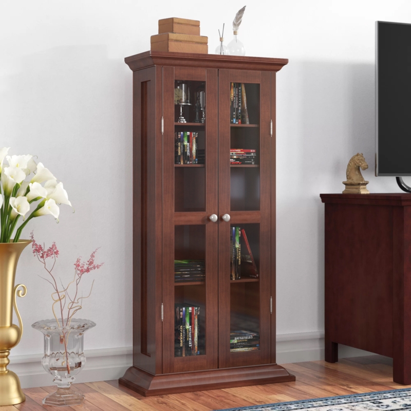 Five-Shelf Multimedia Storage Cabinet