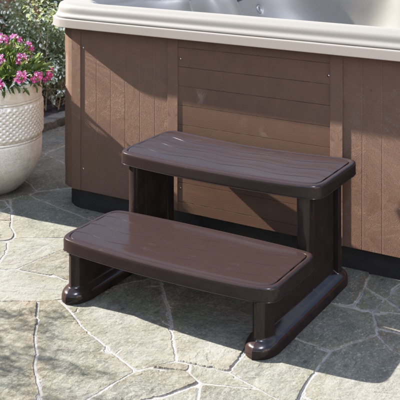 Versatile Two-Step Spa Entry