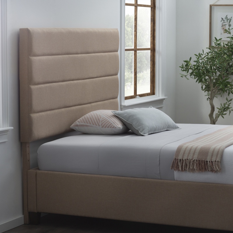 Esters Horizontal Channel Upholstered Headboard