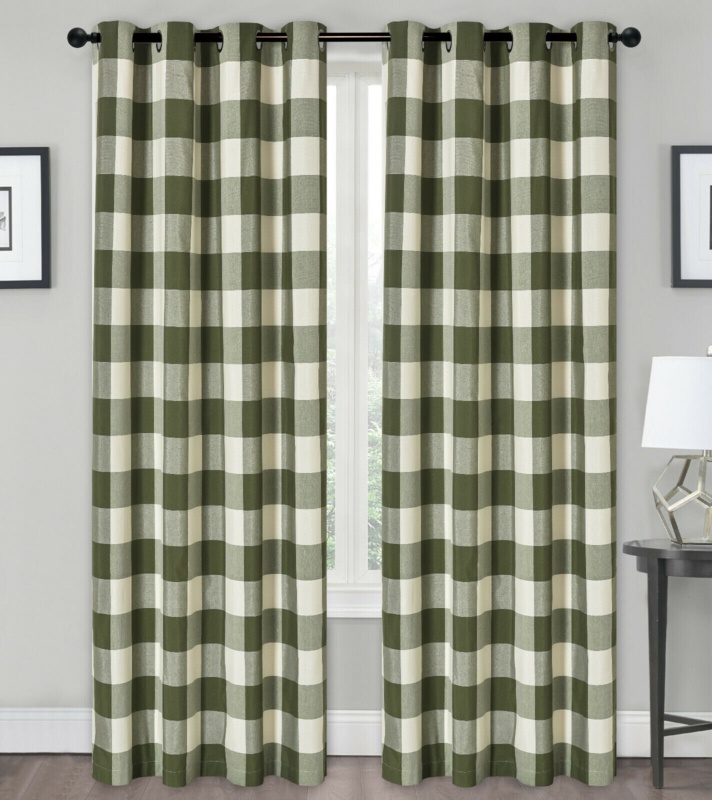 Estiven Cotton Blend Room Darkening Curtains / Drapes Pair