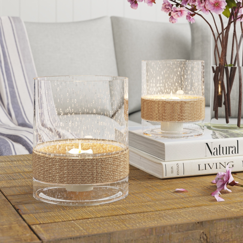 Set of Two Hurricane Candle Holders