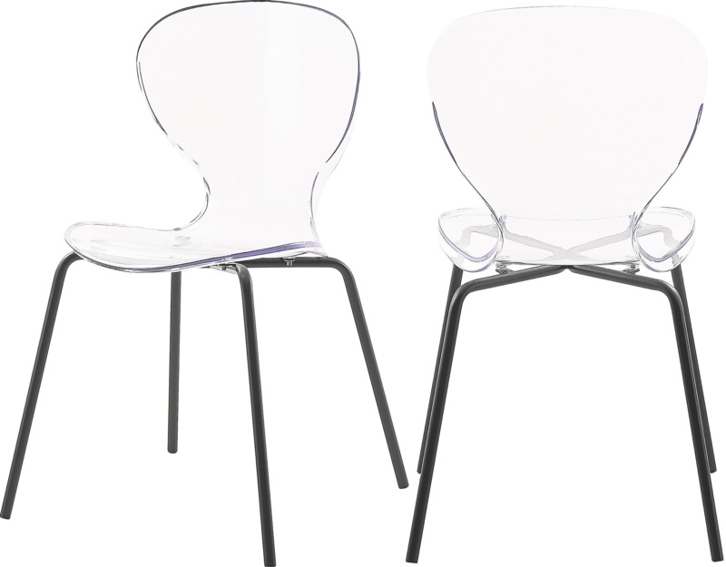 Eudora Stacking Side Chair in Clear