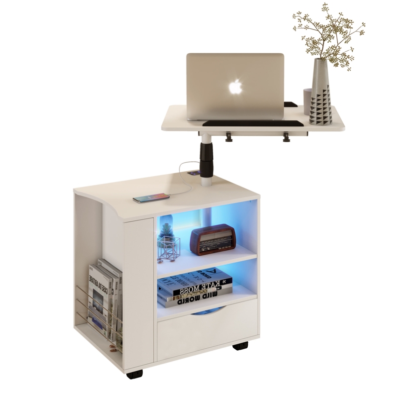 Multifunctional Bedside Table with Charging Stand
