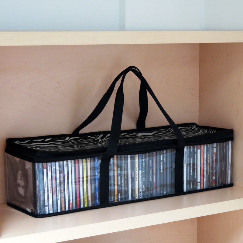 Evelots New&Improved CD Sturdy Storage Bags Carrying Handles- S/2-Total 96 CD's Media Bag