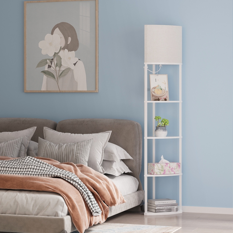 5-Tier Sector Corner Shelf Floor Lamp