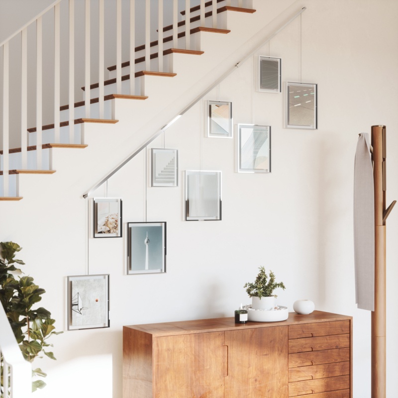 Wall-Mounted Multi-Photo Exhibit Display
