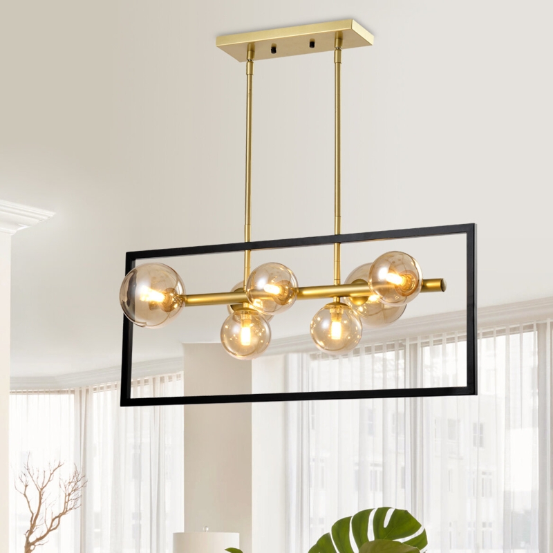 9-Light Linear Sputnik Chandelier