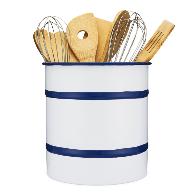 Farmhouse Jumbo Tool Caddy With Blue Trim