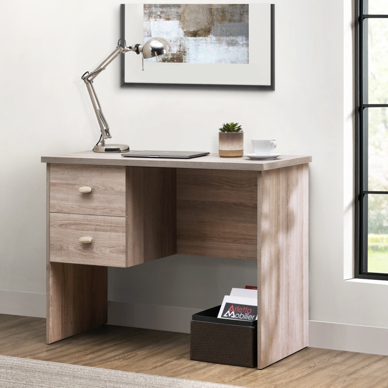 Driftwood Finish Contemporary Desk
