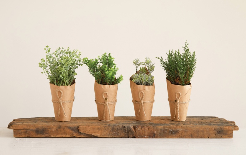 Faux Foliage Plant in Pot