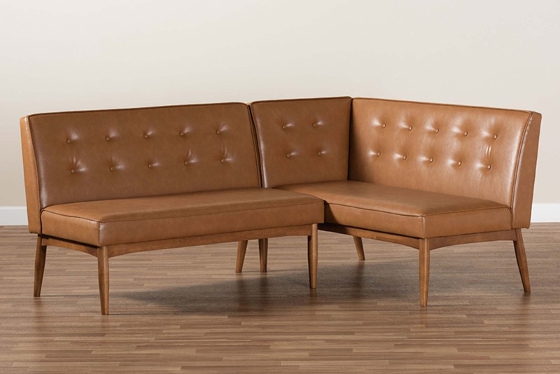 Faux Leather Bench