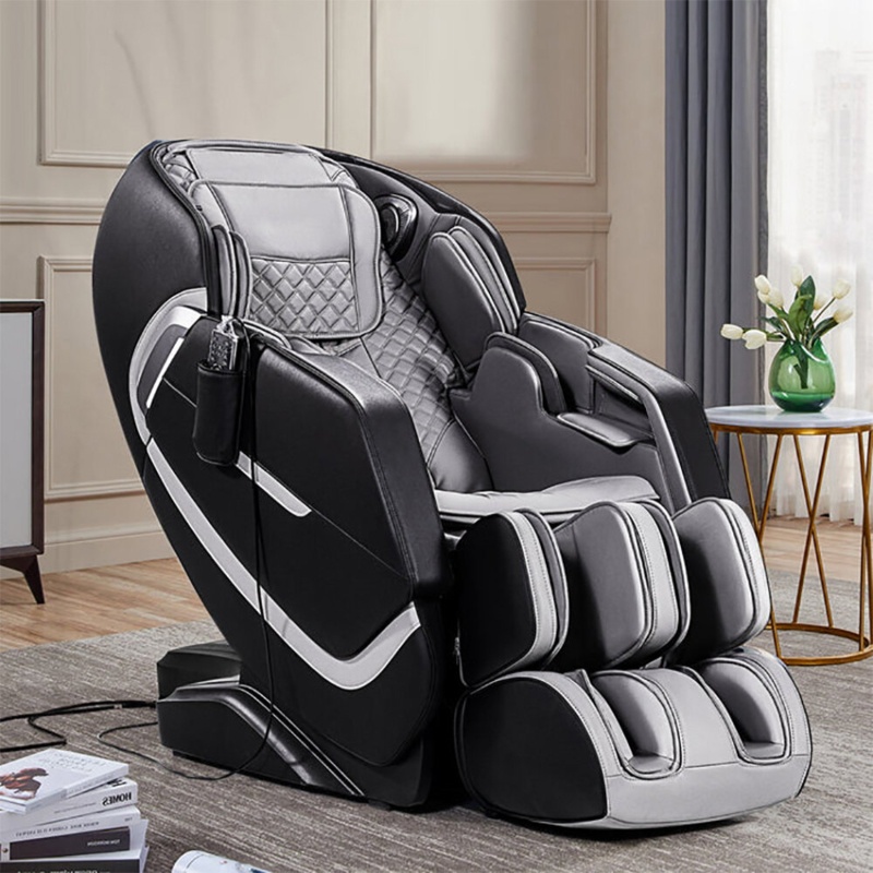 Faux Leather Power Reclining Heated Massage Chair Ottoman Included