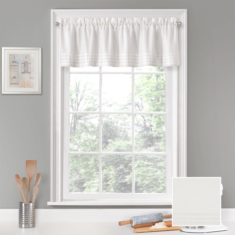 Felica Cotton Blend Tailored 52'' Window Valance