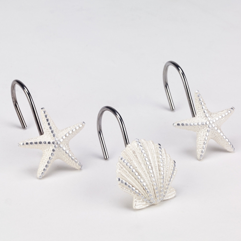 Shells Shower Curtain Hooks Set